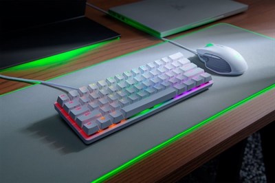 Razer Huntsman Mini 60% Gaming Keyboard with Clicky Optical Switch (Purple) - US - Mercury Color