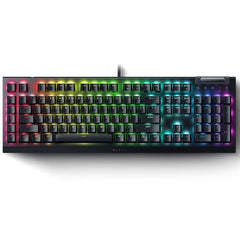 Razer BlackWidow V4 X -Green Switch 6 Dedicated Macro Keys Mechanical Gaming Keyboard Chroma RGB- Black - RZ03-04700100-R3M1