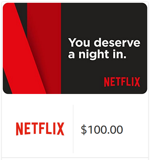 $100 Netflix Gift Card [Digital Code]