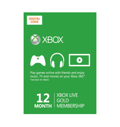 12 Month Xbox Live Gold Membership Card (Xbox One/360) - All Regions