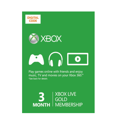 3 Month Xbox Live Gold Membership Card (Xbox One/360) - All Regions