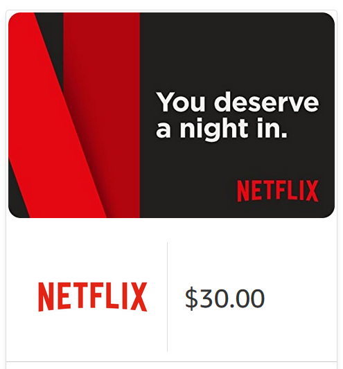 $30 Netflix Gift Card [Digital Code]