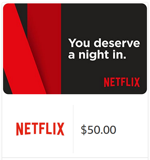 $50 Netflix Gift Card [Digital Code]