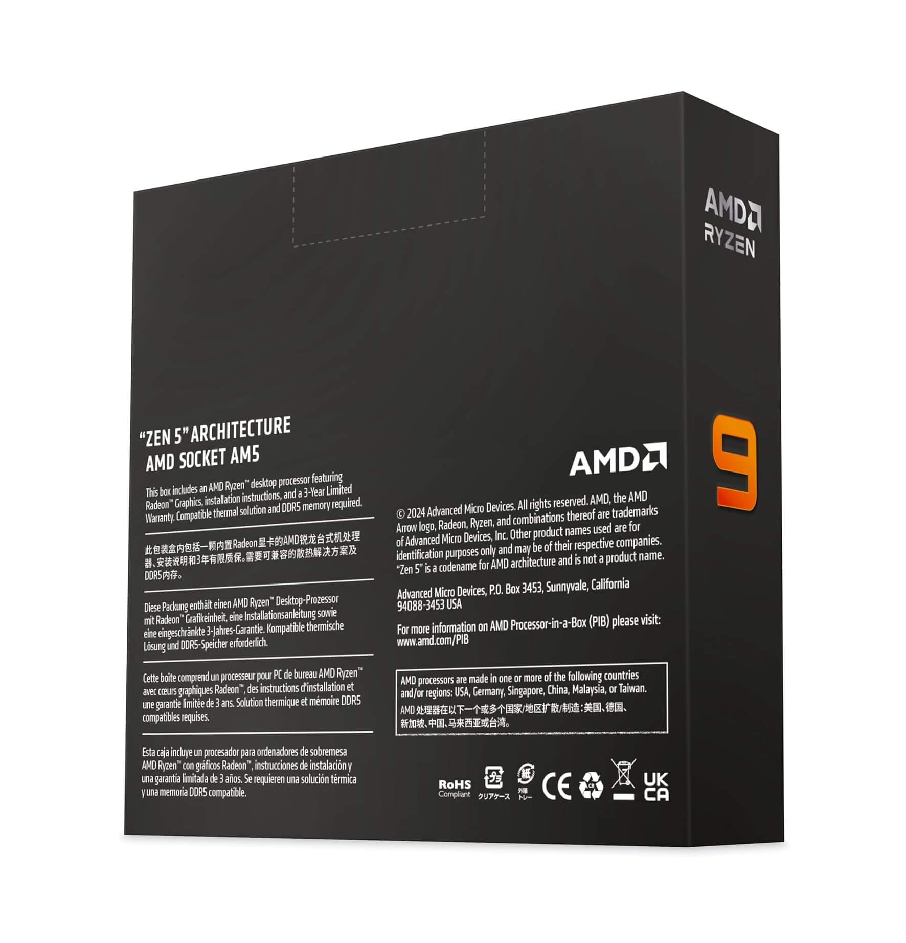 AMD Ryzen™ 9 9950X 16-Core, 32-Thread Unlocked Desktop Processor