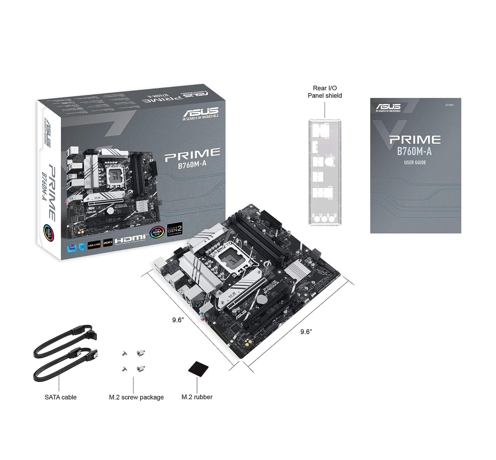 ASUS PRIME B760M-A DDR5 Intel B760 LGA 1700 mATX Motherboard with PCIe 4.0