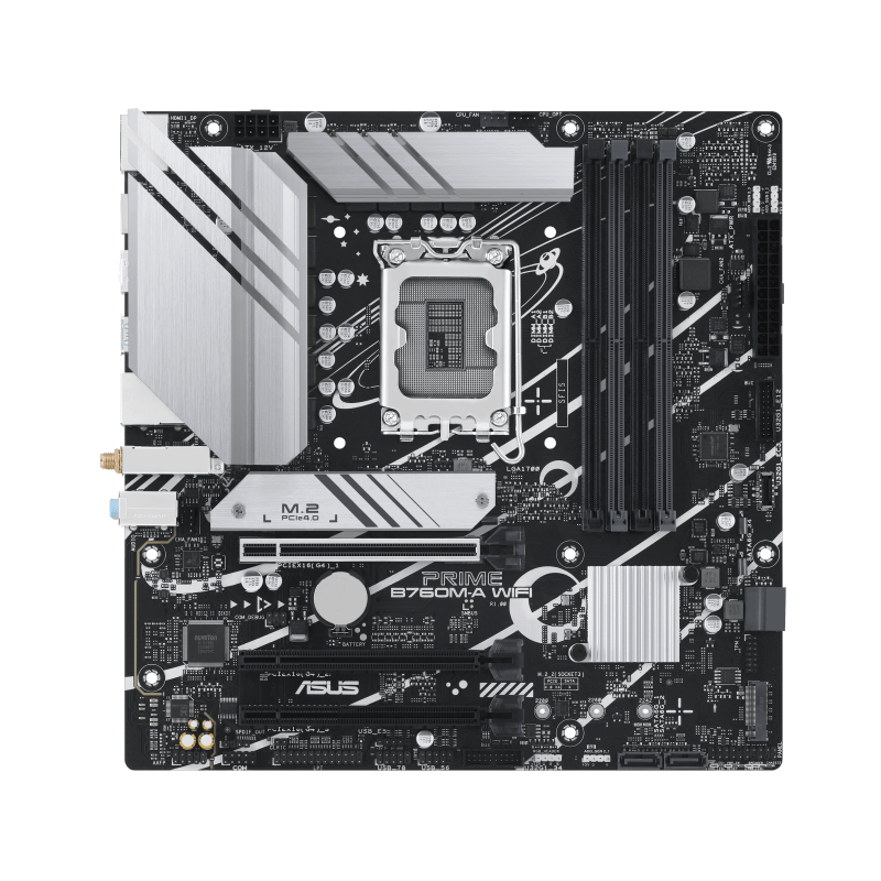 ASUS PRIME B760M-A WiFi Intel B760 LGA 1700 mATX Motherboard with PCIe 4.0