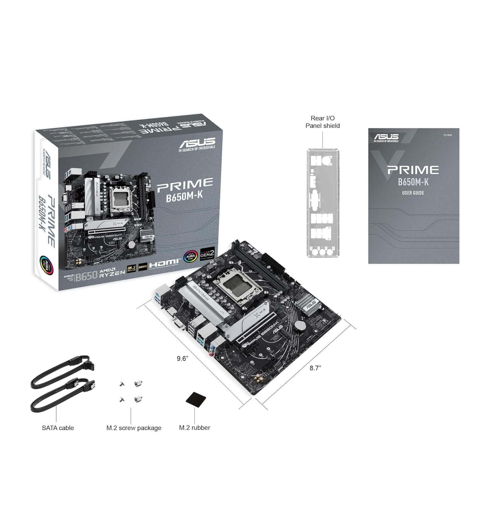 ASUS PRIME B650M-K DDR5 AM5 AMD B650 Micro-ATX Motherboard