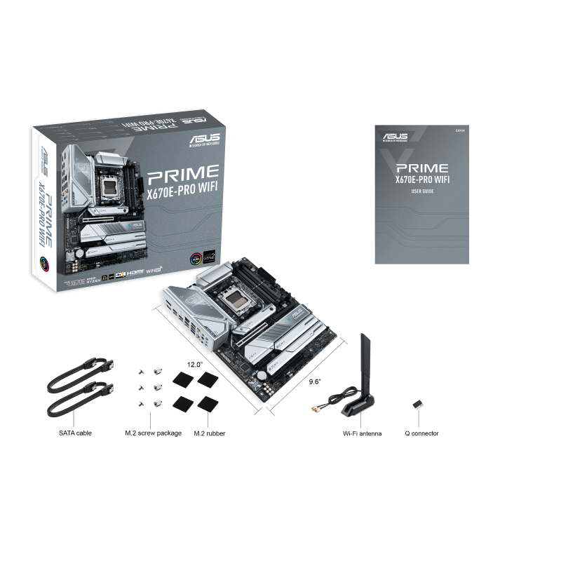 ASUS PRIME X670E-PRO WiFi CSM DDR5 AMD X670E (Ryzen AM5) ATX Motherboard with PCIe® 5.0