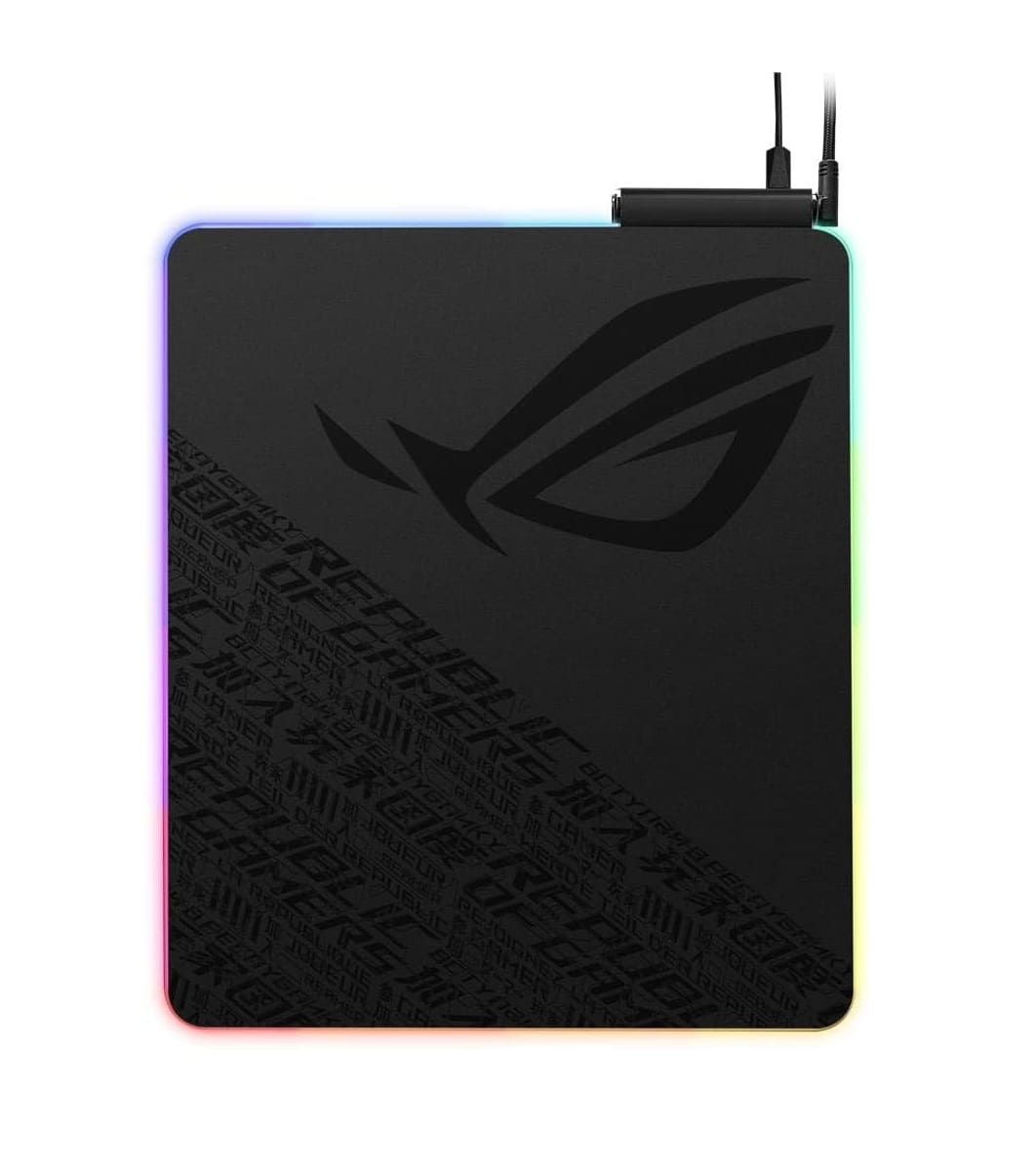 ASUS ROG Balteus Qi RGB Vertical Gaming Mouse Pad with Wireless Qi Charging Zone