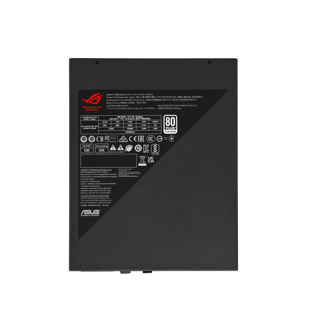 ASUS ROG THOR 1200P2 1200W 80+ Platinum II Certified Fully Modular Power Supply with OLED Display