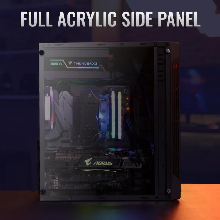 AeroCool Split Acrylic Edition RGB Mid Tower Computer Case