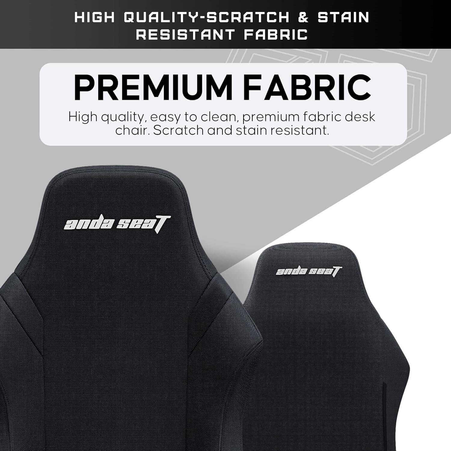 Anda Seat Luna Fabric Ergonomic Gaming Chair - Black