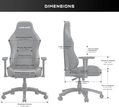 Anda Seat Luna Fabric Ergonomic Gaming Chair - Black