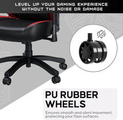 Anda Seat Luna Ergonomic Gaming Chair - Black/Red