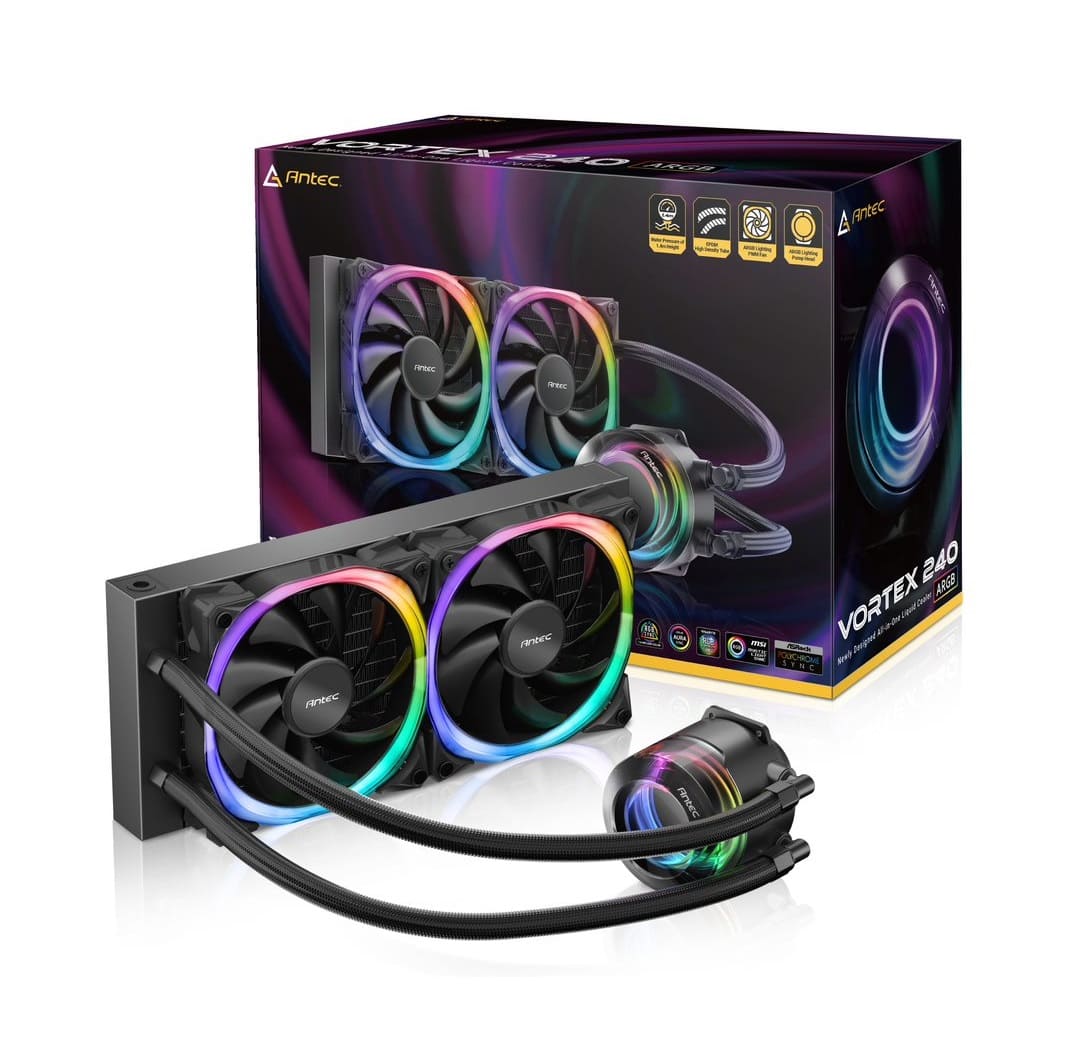 Antec Vortex 240 AIO ARGB 240mm CPU Liquid Cooler