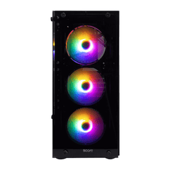 Boost Fox RGB ATX Mid-Tower Computer Case with 4 RGB Fans Included