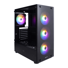 Boost Fox RGB ATX Mid-Tower Computer Case with 4 RGB Fans Included