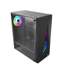 Boost Jaguar RGB ATX Mid-Tower Computer Case with 3 RGB Fans Included