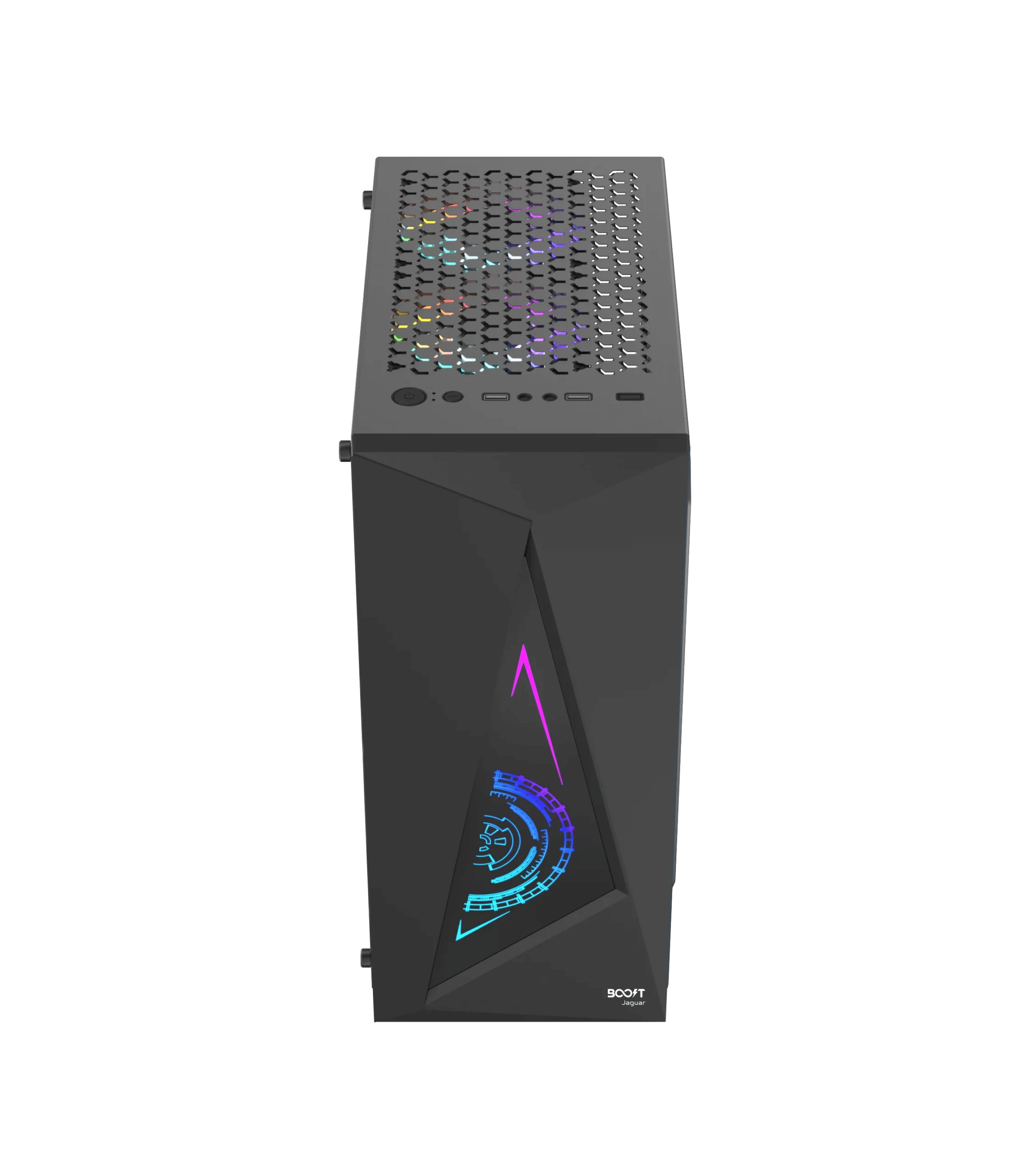 Boost Jaguar RGB ATX Mid-Tower Computer Case with 3 RGB Fans Included