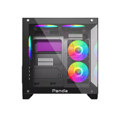 Boost Panda Tempered Glass Micro ATX Computer Case without Fans