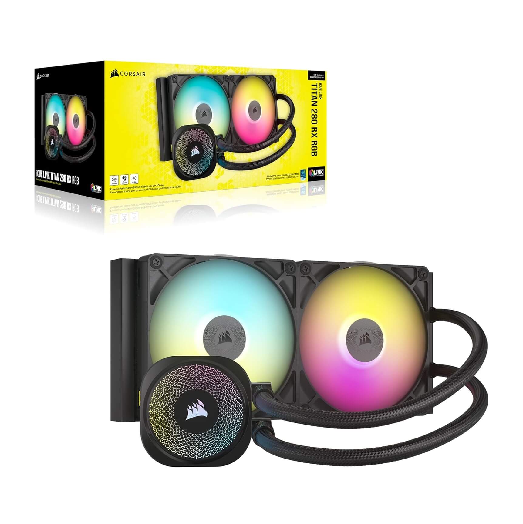 CORSAIR iCUE Link Titan 280 RX RGB 240mm AIO CPU Liquid Cooler