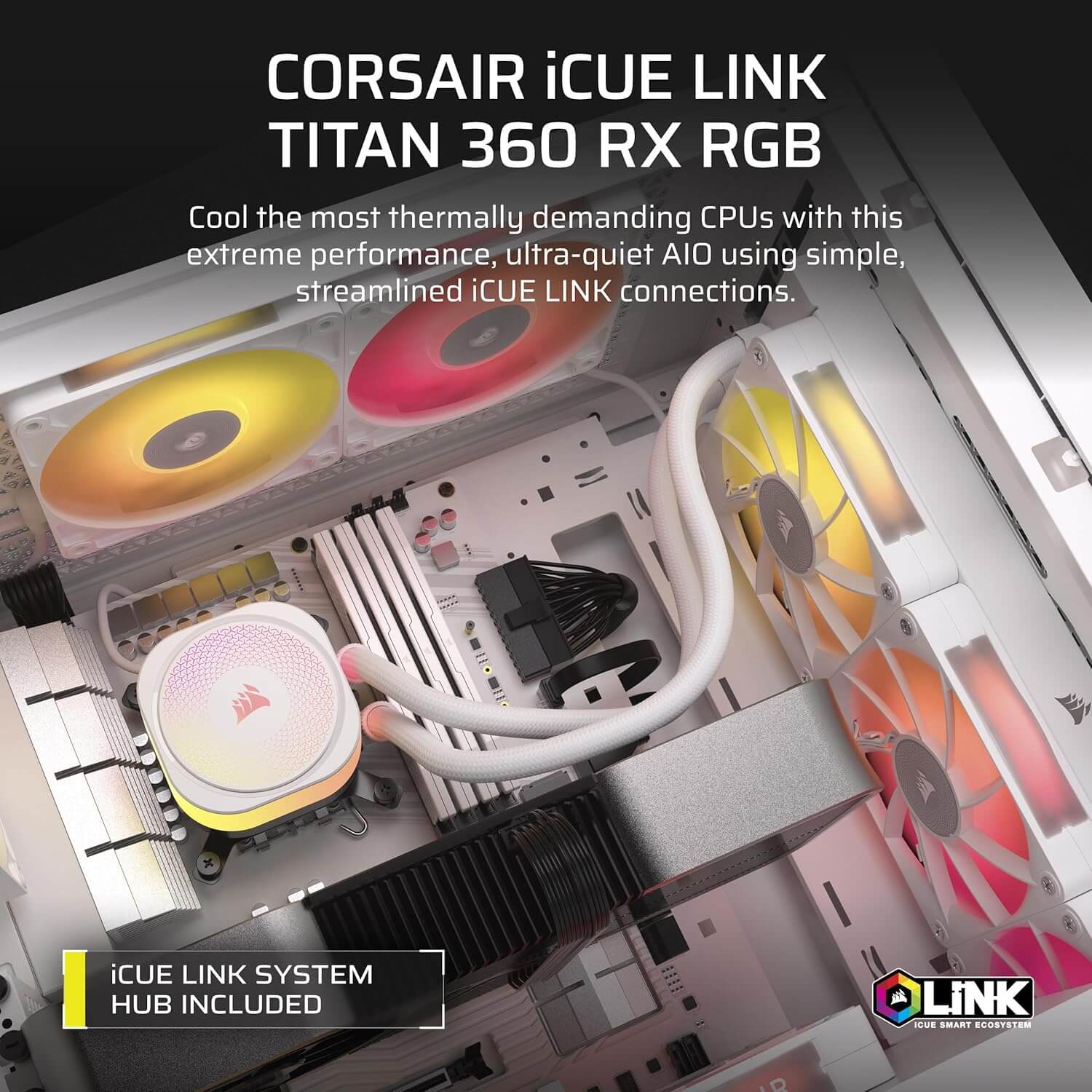 CORSAIR iCUE Link Titan 360 RX RGB 360mm AIO CPU Liquid Cooler