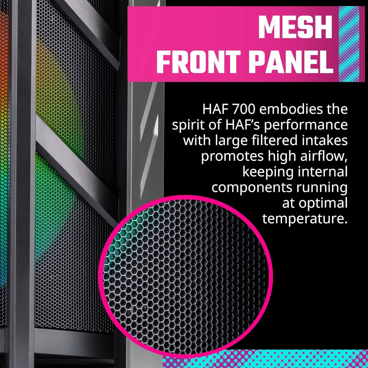 Cooler Master HAF 700 ARGB High Airflow E-ATX Full Tower Computer Case