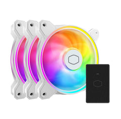 Cooler Master MasterFan MF120 Halo² 120mm 3 in 1 PC Case Fan - White