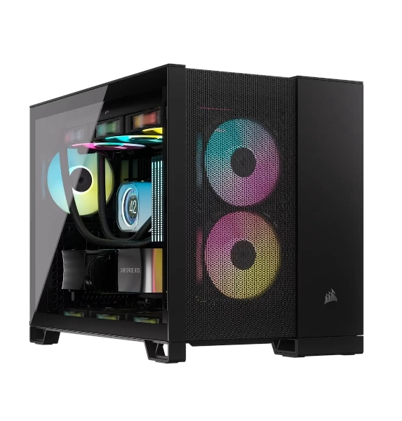 Corsair 2500D AIRFLOW Dual Chamber mATX Mid-Tower Computer Case - Black