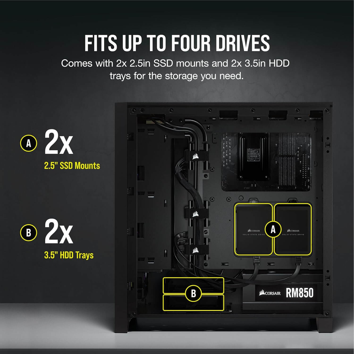 Corsair 4000D AIRFLOW Tempered Glass ATX Mid-Tower Computer Case - Black