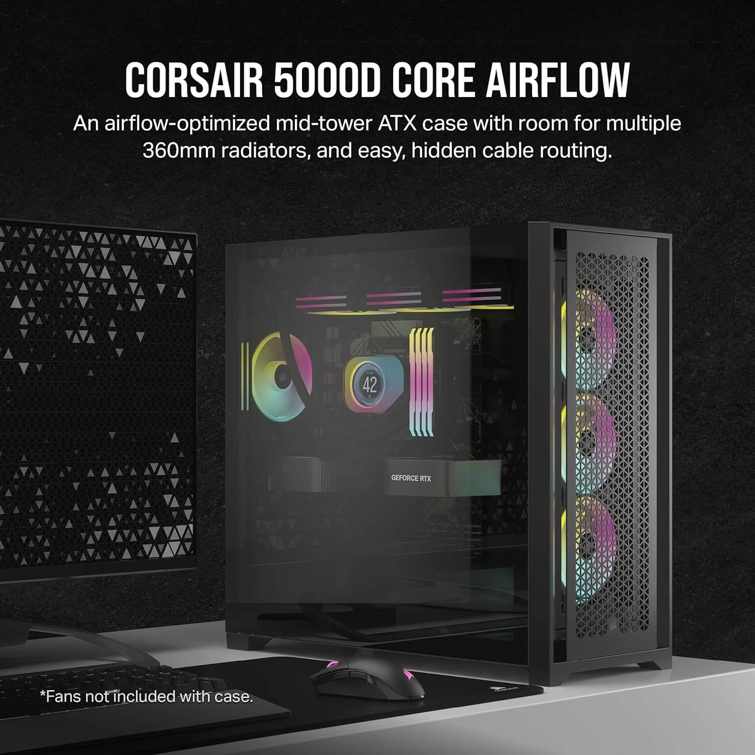 Corsair 5000D CORE AIRFLOW ATX Mid-Tower Computer Case - Black