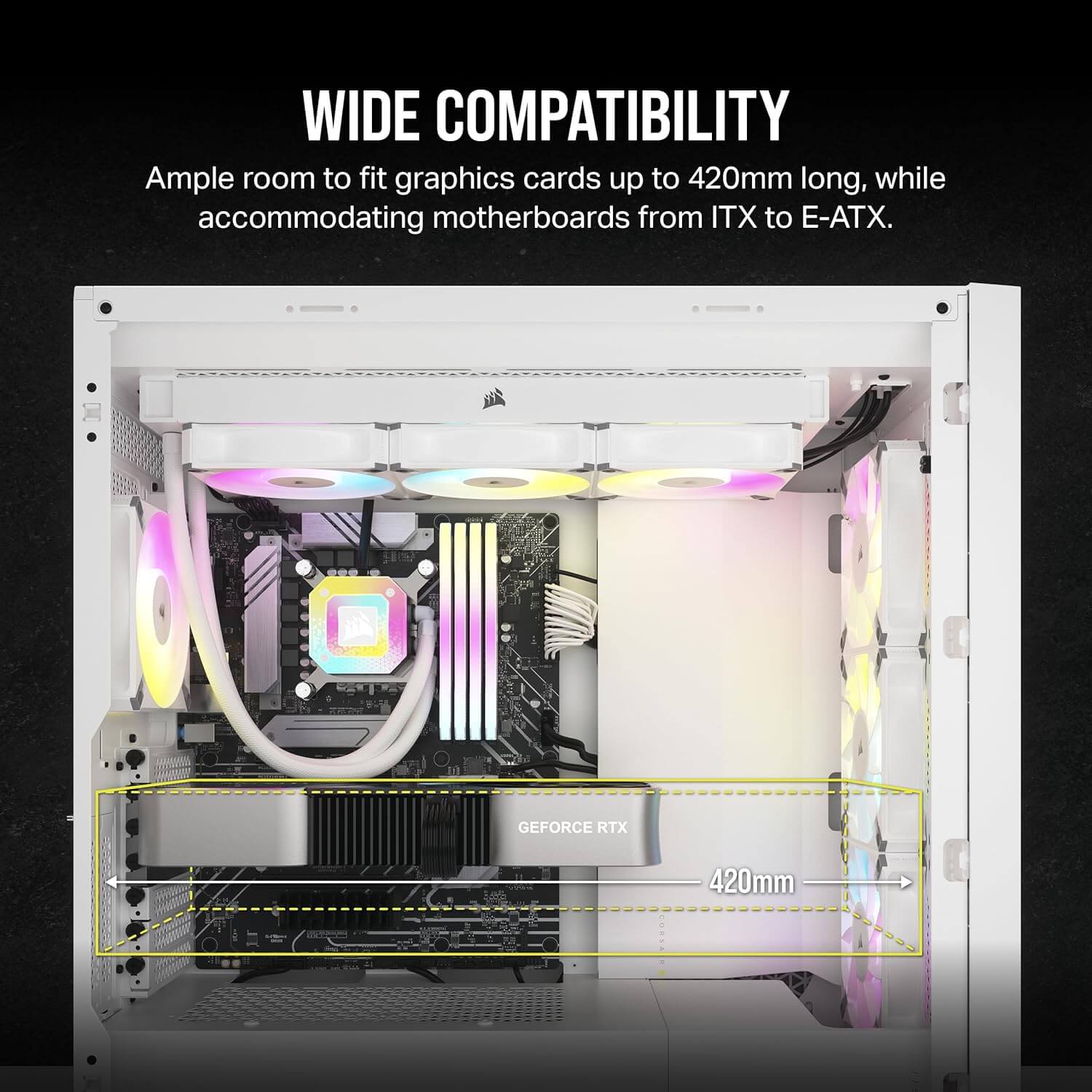 Corsair 5000D CORE AIRFLOW ATX Mid-Tower Computer Case - White