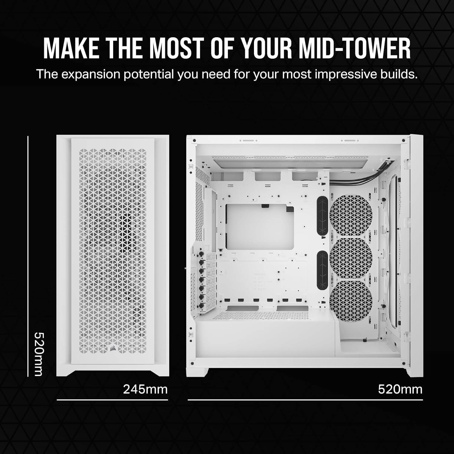 Corsair 5000D CORE AIRFLOW ATX Mid-Tower Computer Case - White