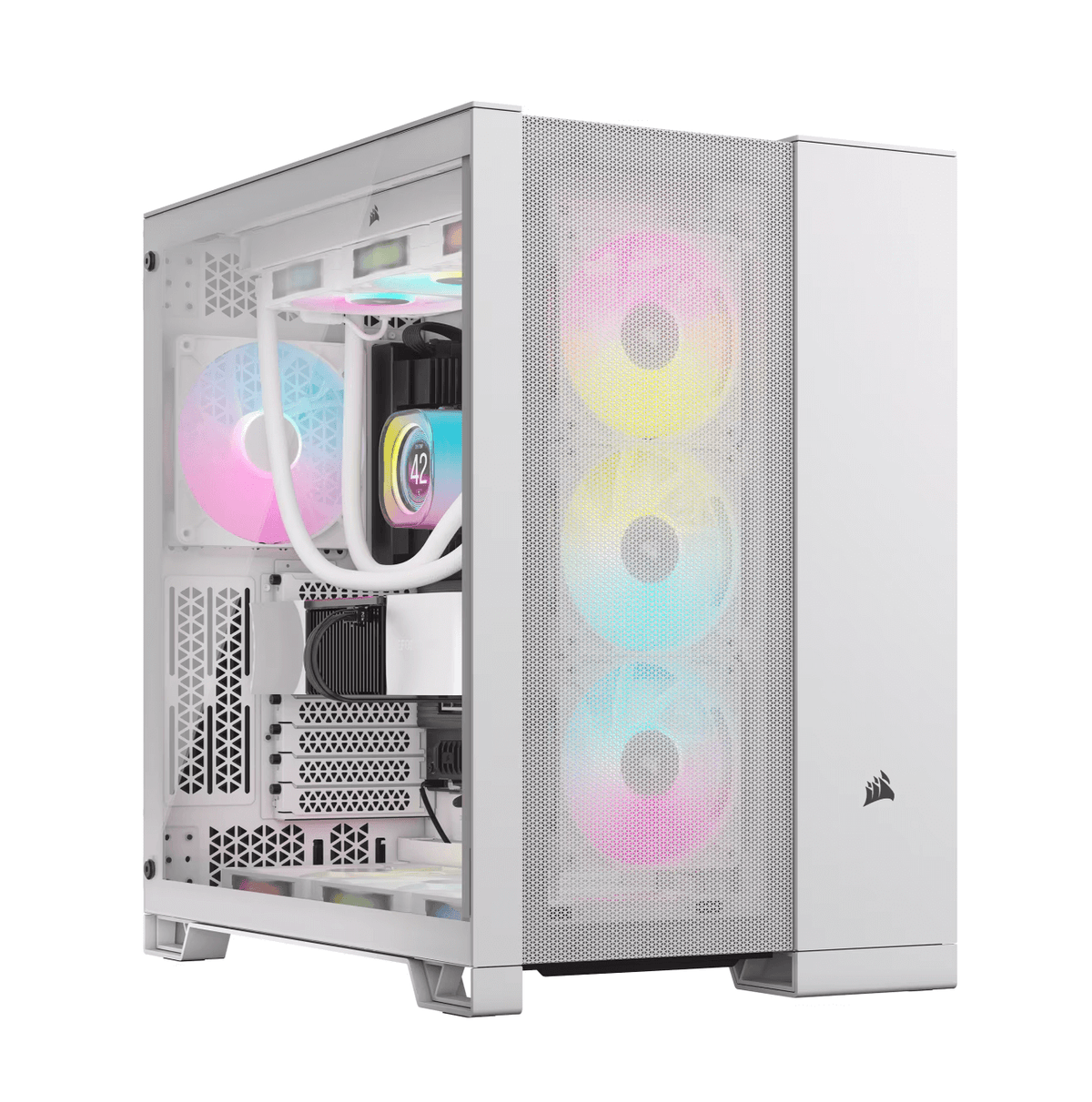 Corsair 6500D AIRFLOW Dual Chamber ATX Mid-Tower Computer Case - White