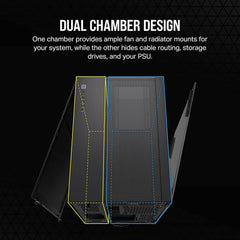 Corsair 6500X Dual Chamber ATX Mid-Tower Computer Case - Black