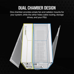 Corsair 6500X Dual Chamber ATX Mid-Tower Computer Case - White