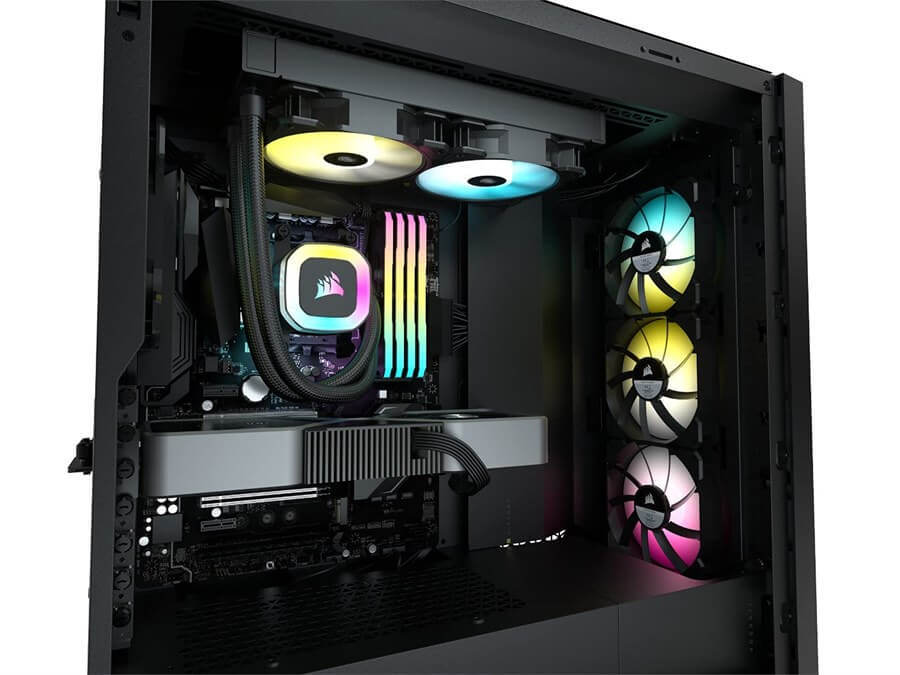 Corsair H100 RGB Performance 240mm Liquid CPU Cooler