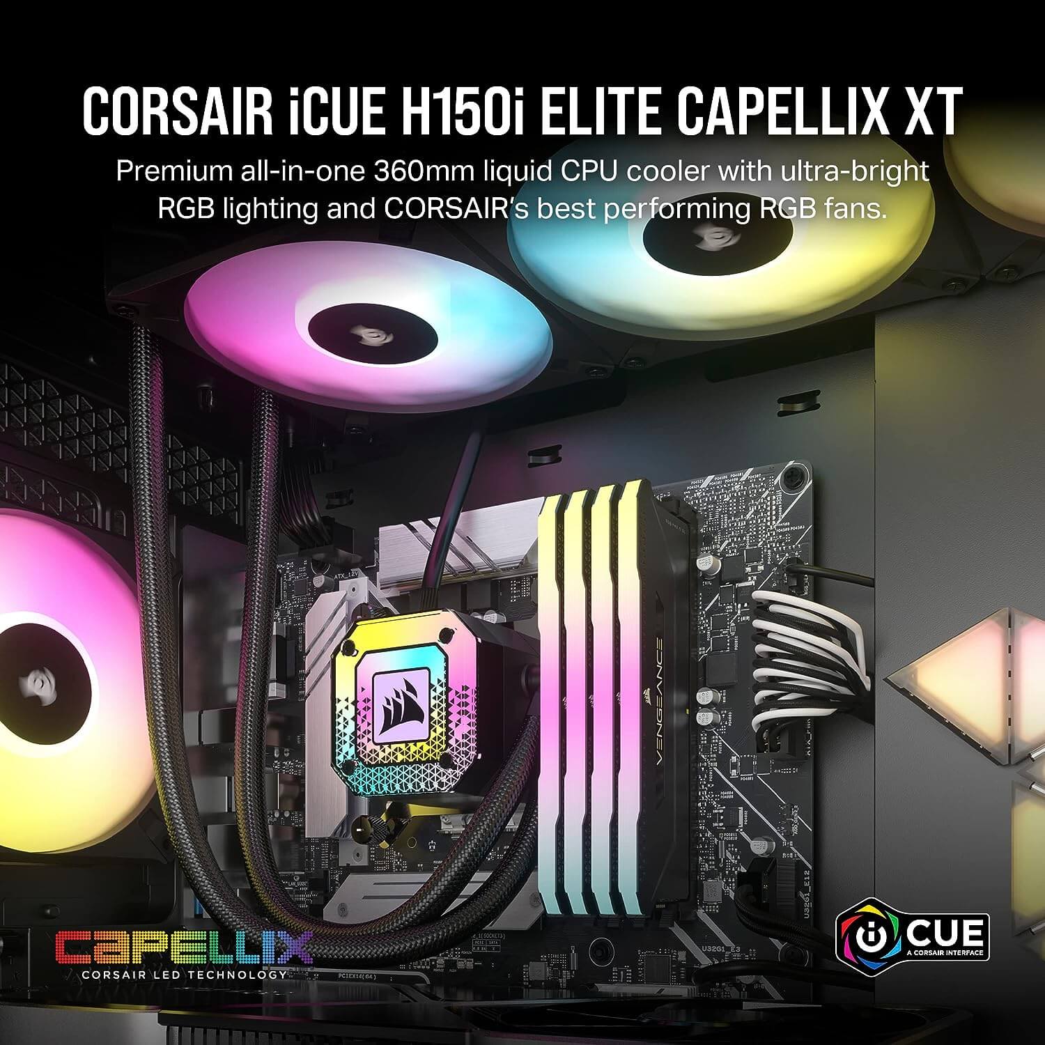 Corsair iCUE H150i ELITE CAPELLIX XT 360mm CPU Liquid Cooler