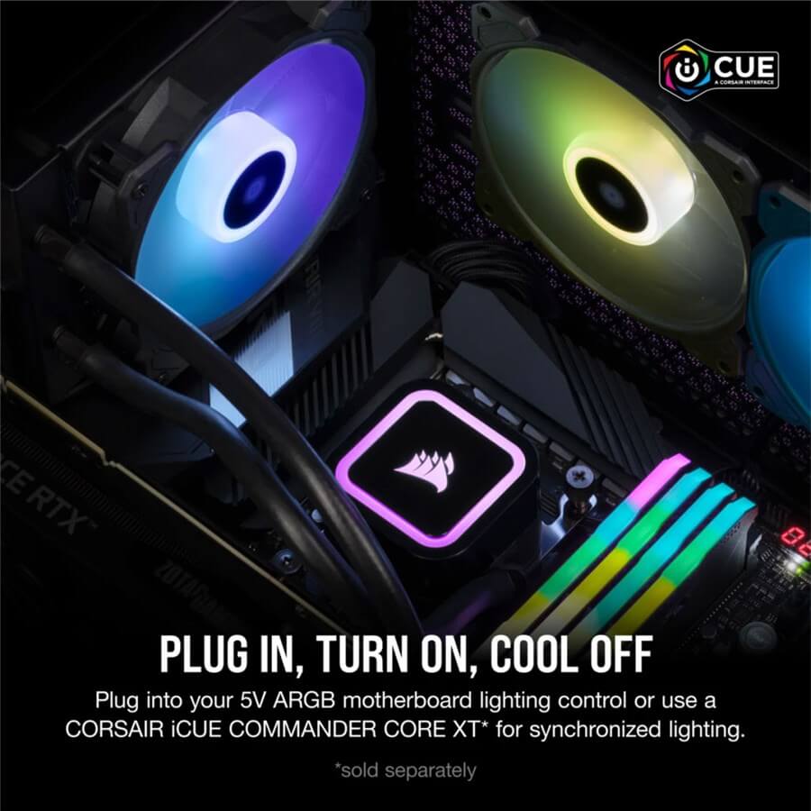 Corsair iCUE H60x RGB Elite 120mm AIO Liquid CPU Cooler