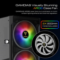 Gamdias Apollo E2 Elite RGB ATX Mid-Tower Computer Case with 2 ARGB Fan