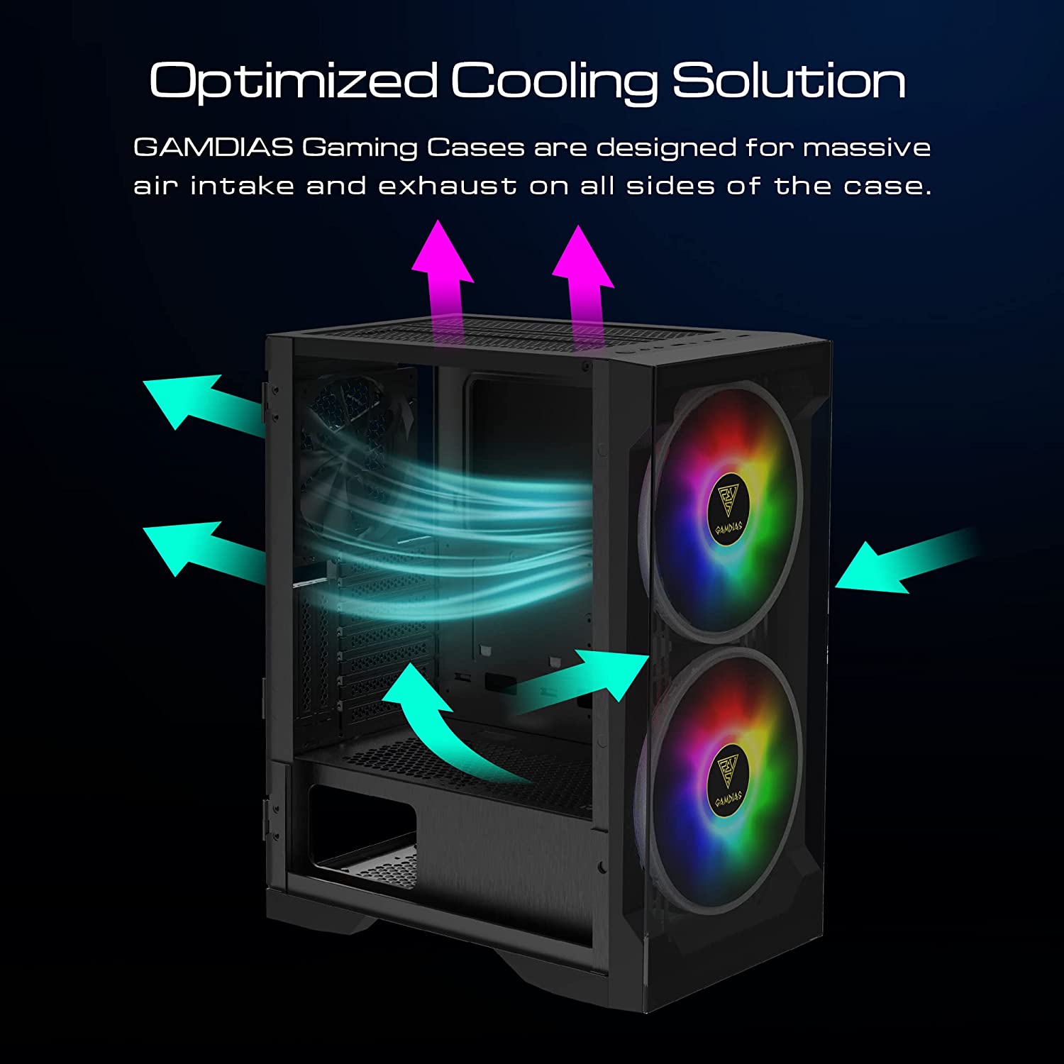 Gamdias Apollo E2 Elite RGB ATX Mid-Tower Computer Case with 2 ARGB Fan