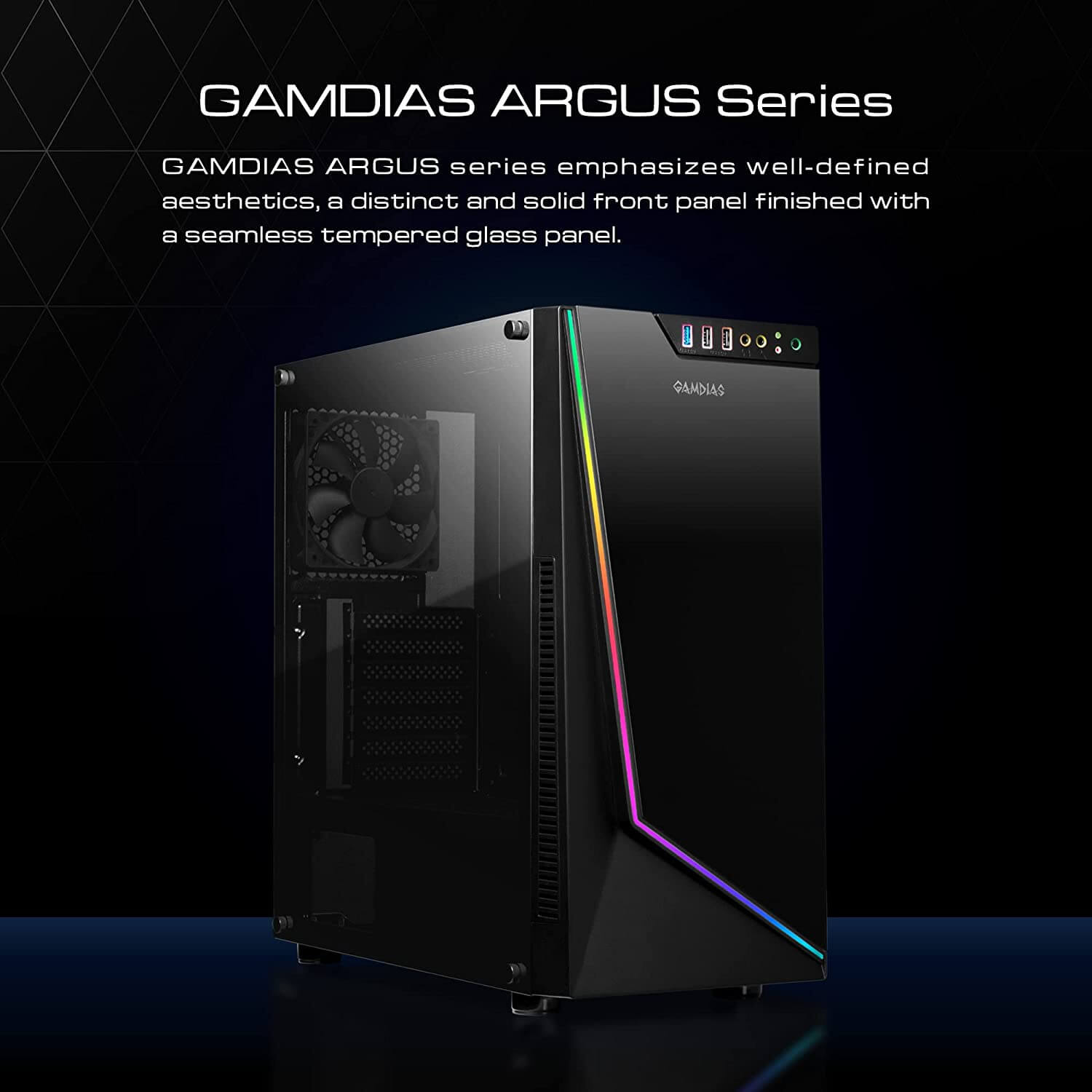 Gamdias Argus M1 RGB E-ATX Mid-Tower Computer Case