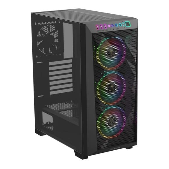 Gamdias Athena M1 Elite RGB ATX Mid-Tower Computer Case with 3 ARGB Fan