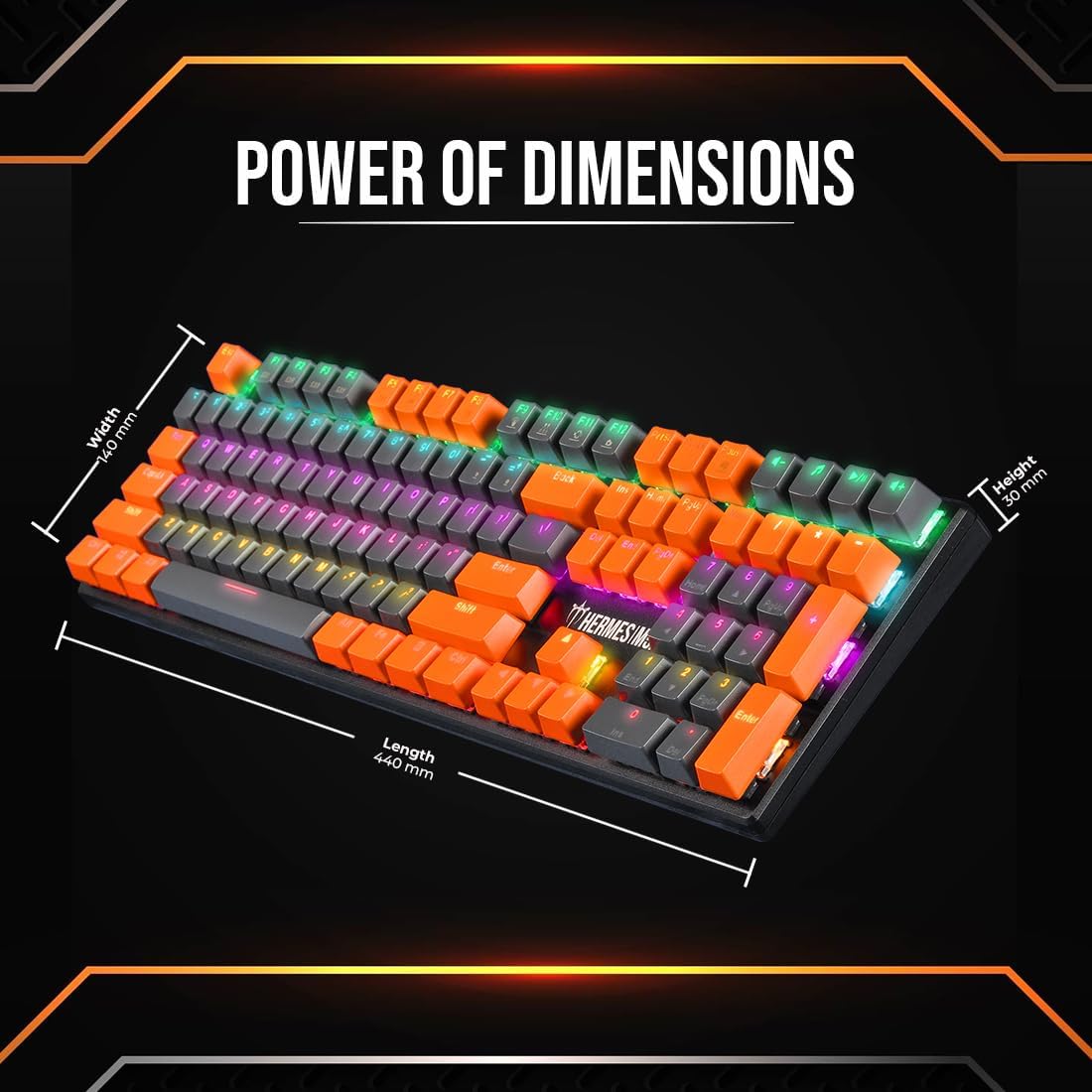 Gamdias HERMES M5A Backlit Mechanical Gaming Keyboard - Blue Switches