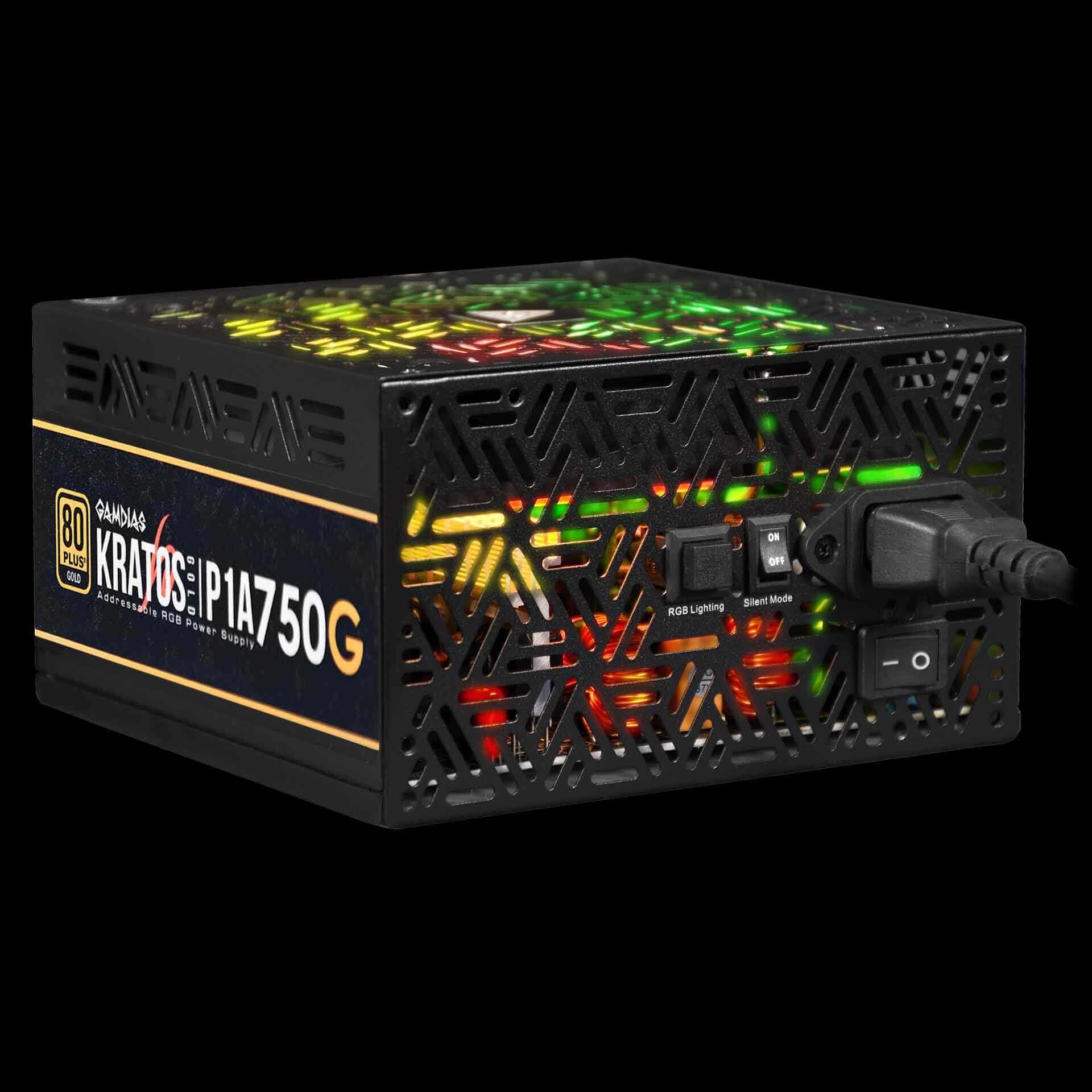 Gamdias Kratos P1A-750G 750W 80+Gold RGB Power Supply