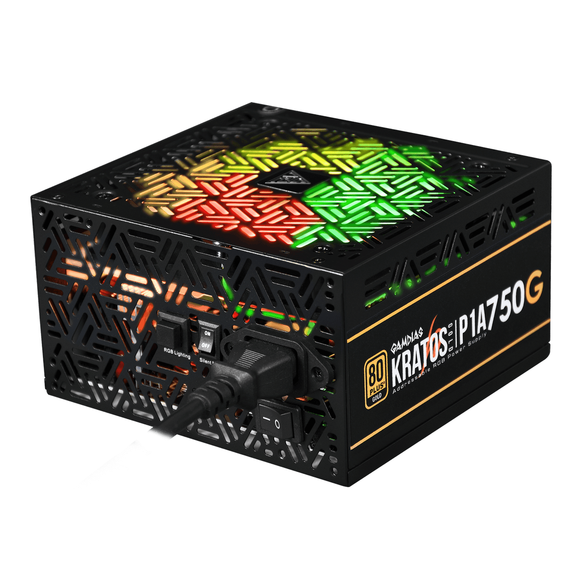 Gamdias Kratos P1A-750G 750W 80+Gold RGB Power Supply