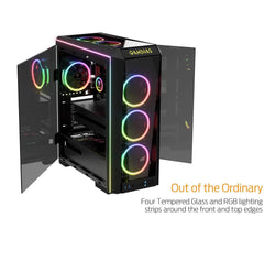 Gamdias Talos P1A RGB ATX Mid-Tower Computer Case with 3 ARGB Fan