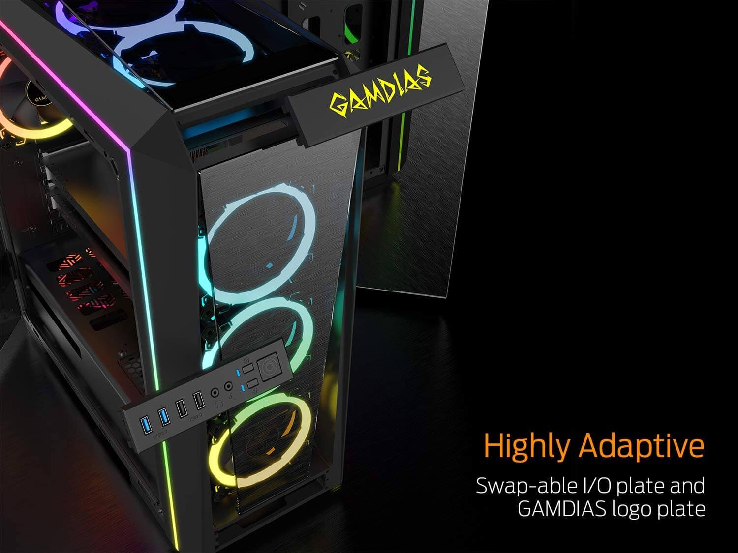 Gamdias Talos P1A RGB ATX Mid-Tower Computer Case with 3 ARGB Fan