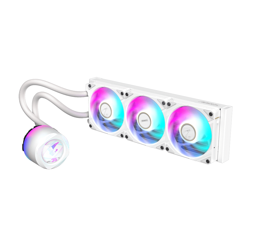 Gigabyte AORUS WATERFORCE X II 360 ARGB 360mm AIO CPU Liquid Cooler - White