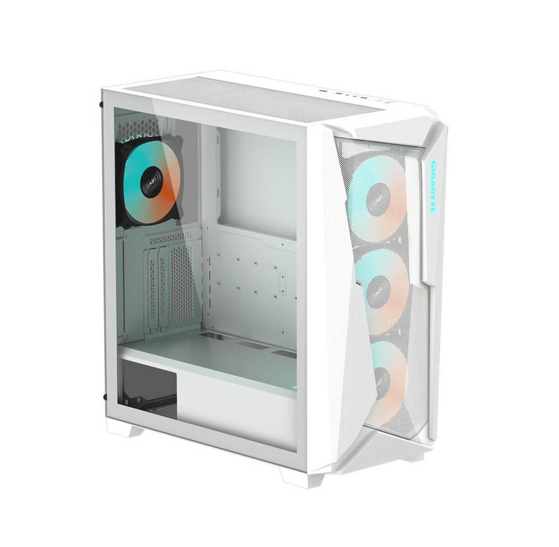 Gigabyte C301 Glass ARGB ATX Mid Tower Computer Case - White